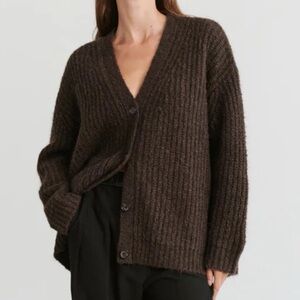 Jenni Kayne Cocoon Cardigan Cocoa Brown Size Small